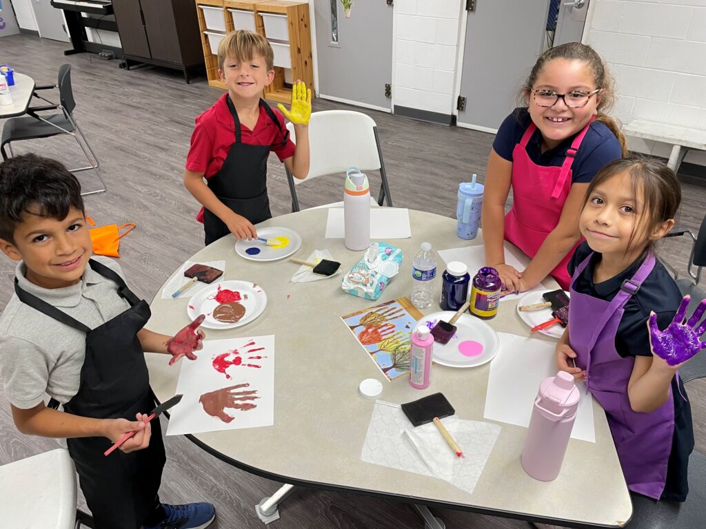 Liberty Christian School, Romeoville, IL; elementary school, art class